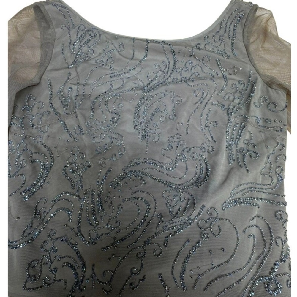 "Alfred Angelo"Sparkly Embellished Mesh Top Long‎ Sleeve Party SZ 8 PLZ READ!!!